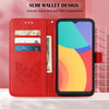 For Alcatel 1L 2021 Embossed Butterfly Leather Phone Case(Red)