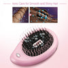 Portable Electric Hair Ionic Brush Hair Straightener Brush Negative Ion Comb Anti-static Massage Mini Straight Hair comb(Pink)