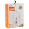 YF-106 USB- C / Type-Cx2+USBx2 Oval PD Socket Phone Charger with Light, Plug Type:UK Plug(White)