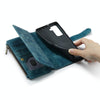 For Samsung Galaxy S22 5G CaseMe C30 Multifunctional Phone Leather Case with Holder & Card Slot & Wallet(Blue)