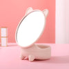 Detachable Cute Kitten Desktop Makeup Mirror with Storage Function(Pink)