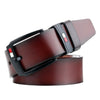 Dandali L8032 Men Retro Casual Antique Buckle Leather Belt Waistband, Size: 110-125cm (Coffee)