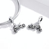 S925 Sterling Silver Motorcycle Pendant DIY Bracelet Necklace Accessories