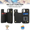 For iPhone 11 Pro Max Double Flap Zipper RFID Leather Phone Case with Short Lanyard(Black)