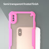 For iPhone XS Max Armor Glaze PC Hybrid TPU Phone Case(Pink)