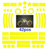 Bicycle Honeycomb Reflective Sticker Night Reflective Logo Grid Stripe Warning Strip(Fluorescent Yellow)