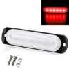 DC12V-24V / 18W Car Truck Emergency Strobe Flash Warning Light 6LEDs Ultra-thin Side Lights(Red)