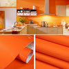 Pearlescent Creative PVC Brick Decoration Furniture Wallpaper Stickers Bedroom Living Room Wall Waterproof Wallpaper Roll, Size: 60x500cm(Orange)