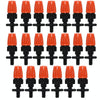 20pcs TF-118 Gardening Irrigation Drip Irrigation System Set Accessories 6mm Single Hook Connection 4/7mm Capillary (Orange)