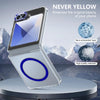 For Samsung Galaxy Z Flip6 lce Folding Series MagSafe Integrated Clear PC Phone Case(Royal Blue)