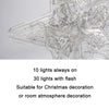 Christmas Tree Top Light LED Glowing Star Lights, Size: Large Battery Model(Warm White)