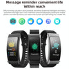 K50+ 0.96 inch Leather Band Earphone Detachable Life Waterproof Smart Watch Support Bluetooth Call(Black)