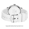 OLEVS 9953 Women Simple Silicone Strap Waterproof Quartz Watch(White)