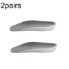 2pairs 1.5cm Cashmere Boost Height Increased  Half Insoles Warm Insoles(Gray)