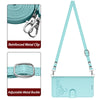 For Asus Zenfone 11 Ultra Cat Rat Embossed Pattern RFID Leather Phone Case with Lanyard(Mint Green)