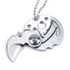 Mini Folding Pocket Knife Keychain Multitool Silver - EDC