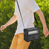 DV-690 Dual LED Light Solar Wireless Bluetooth Speaker Outdoor Camping FM Radio(Black)