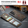 For Samsung Galaxy S23 Ultra 5G DG.MING K1 MagSafe Detachable Wallet RFID Back Cover Phone Case(Coffee)