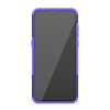 For Alcatel 3L (2020) Tire Texture Shockproof TPU + PC Protective Case with Holder(Purple)