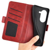 For Asus Zenfone 9 Dual-side Magnetic Buckle Horizontal Flip Leather Phone Case(Red)