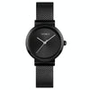Skmei 1595 Fashion Elegant Scale Free Steel Mesh Belt Women's Watch Waterproof Business Student Quartz Watch Female(Black)