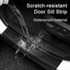 4pcs/Set Car Door Sill Strip PVC Anti-scratch Anti-dirt Protective Film(Carbon Fiber Black)