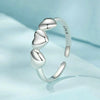 S925 Sterling Silver Love Arrangement Open Adjustable Ring(SCR1001-E)