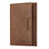 LC.IMEEKE 5-Cards MagSafe RFID Leather Card Bag(Brown)