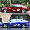 2 PCS/Set D-510 Flowers Pattern Car Modified Decorative Sticker(White)