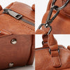 048 Pebbled Leather Multi-compartment Handbag Large Capacity Crossbody Shoulder Bag(Black)