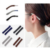 Knitted Eyeglasses Leg Cover Elastic Anti-Slip Cover Eyeglass Holder Sleeve(Brown)