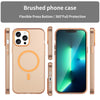 For iPhone 12 Pro Max MagSafe Frosted Translucent TPU + PC Full Coverage Phone Case(Orange)