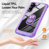 For Samsung Galaxy S24 FE 5G TPU + PC Lens Protection Phone Case with Ring Holder(Purple)