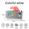 S282 Colorful Font Mute Electronic Digital Clock Mirror Projection Alarm Clock(Black Shell)