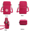 Crossbody Mobile Phone Bag Vertical Coin Purse with Armband for Women(Rose Red)