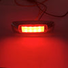 2 PCS 12/24V 8 LEDs Explosion Lightning Plating Edge Light Side Tail Light(Red)