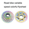 VG SPORTS Bicycle Lightweight Wear -Resistant Colorful Flywheel, Style:8 Speed 11-28T