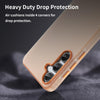 For Samsung Galaxy A55 5G Frosted Translucent TPU Hybrid PC Full Coverage Phone Case(Orange)