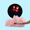 Cartoon Creative Hippo Shape Bite Hand Novelty Tricky Toys with Light and Music, Random Color Delivery