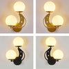 Bedroom Bedside Wall Lamp Indoor Background Wall Lamp Without Light Bulb(6082 Black Left)