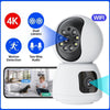 4MP HD Smart WiFi IP Camera, Indoor PTZ, Motion Detection, UK Plug, White