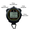 YS Stopwatch Timer Training Fitness Competition Stopwatch, Style: YS-710 10 Memories(Black)