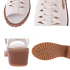 Women Summer Fish Mouth Flat Waterproof Tendon Sandals, Size: 37(White)