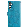 For Samsung Galaxy A26 5G Butterflies and Flowers Leather Phone Case(Blue)