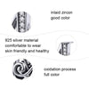 BSC030 26 Letters DIY Bracelet Beaded Accessories Zircon Silver Beads, Style: R