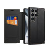 For Samsung Galaxy S25 Ultra 5G Magnetic Armor Series RFID Card Slots Leather Phone Case(Purple)