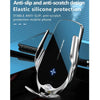 Car Cell Phone Holder Wireless Charger Aromatherapy Spray(Silver)
