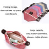 Striped Dumpling Cosmetic Bag Travel Folding Toiletry Bag(Purple)