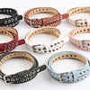 Women Hollow Rivets PU Leather Waist Belt Apparel Accessories, Size:103 x 1.4cm(Camel)