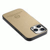For iPhone 14 Plus Twill Fabric Leather Skin Back Phone Case(Khaki)